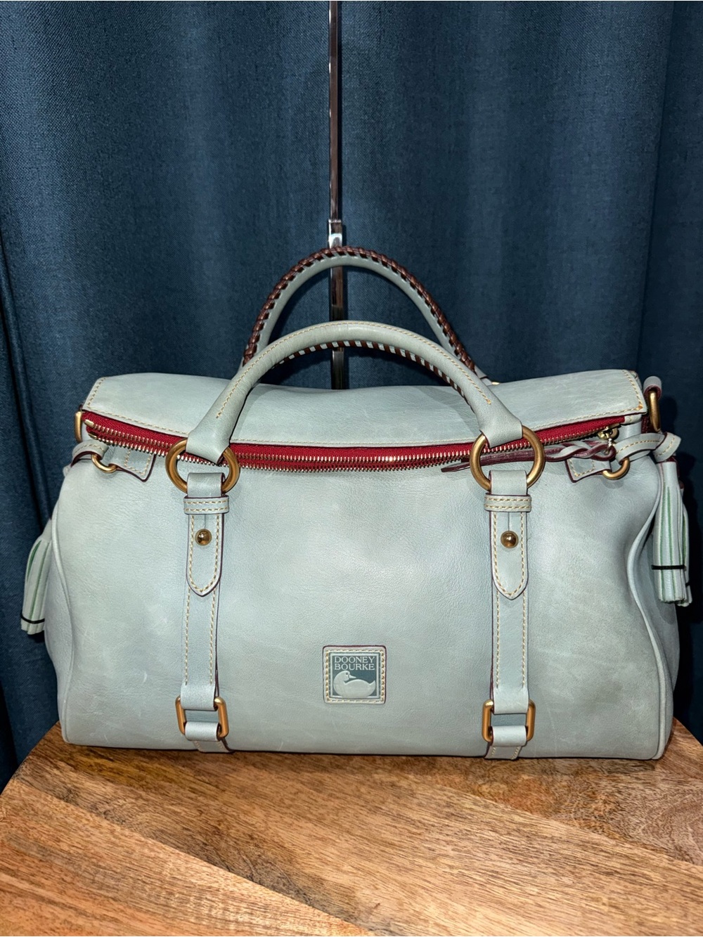 Dooney & Bourke Ultra Rare Light Blue Florentine Satchel